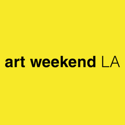 Logo for art weekend LA, a biannual exploration of art fairs, galleries, & museums across Los Angeles